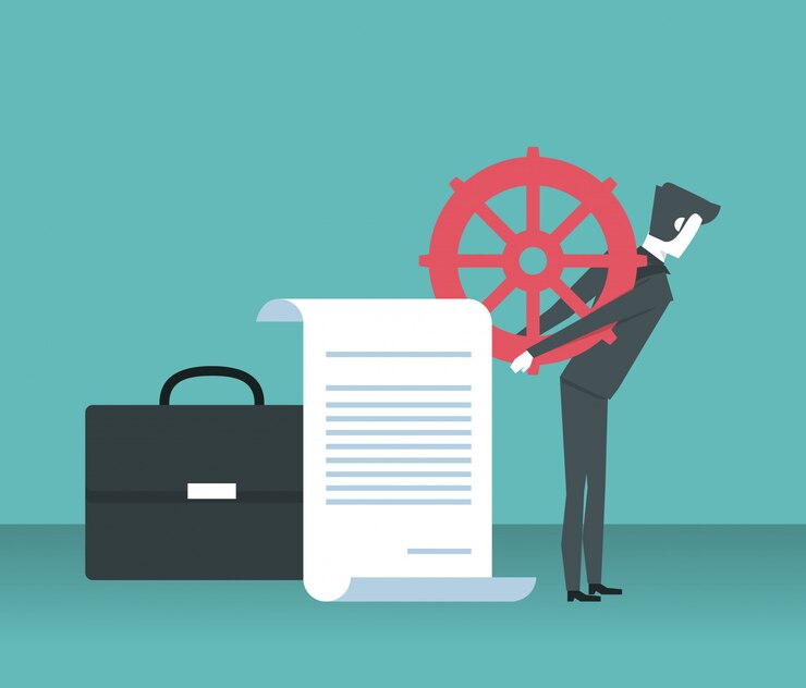 Vector hardworking businessman cartoon