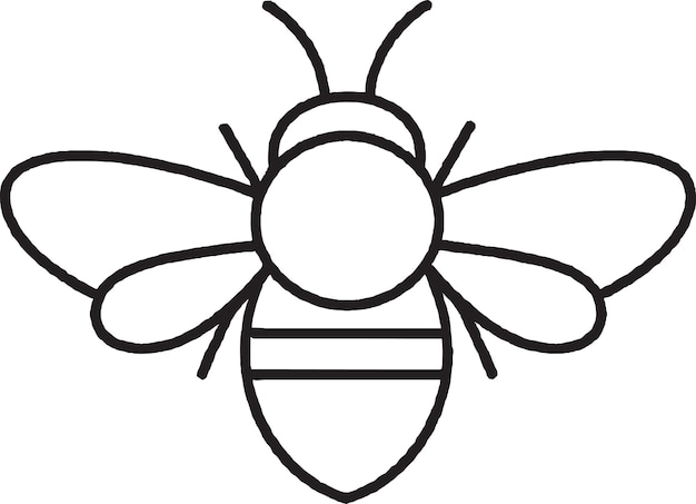 Hardworking Honeybee Vector Drawing