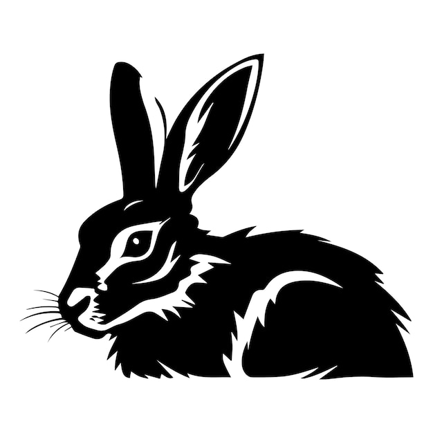 Hare black icon on a white background