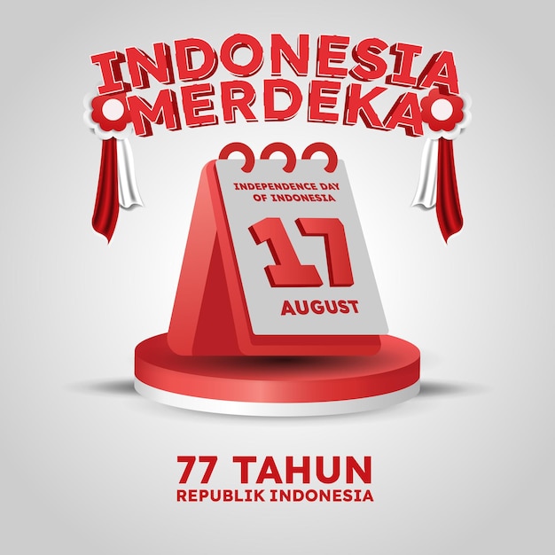 Hari kemerdekaan indonesië betekent indonesische onafhankelijkheidsdag poster social media post