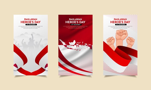 Хари пахлаван - день индонезийских героев празднование дня героев вектора дизайна индонезии
