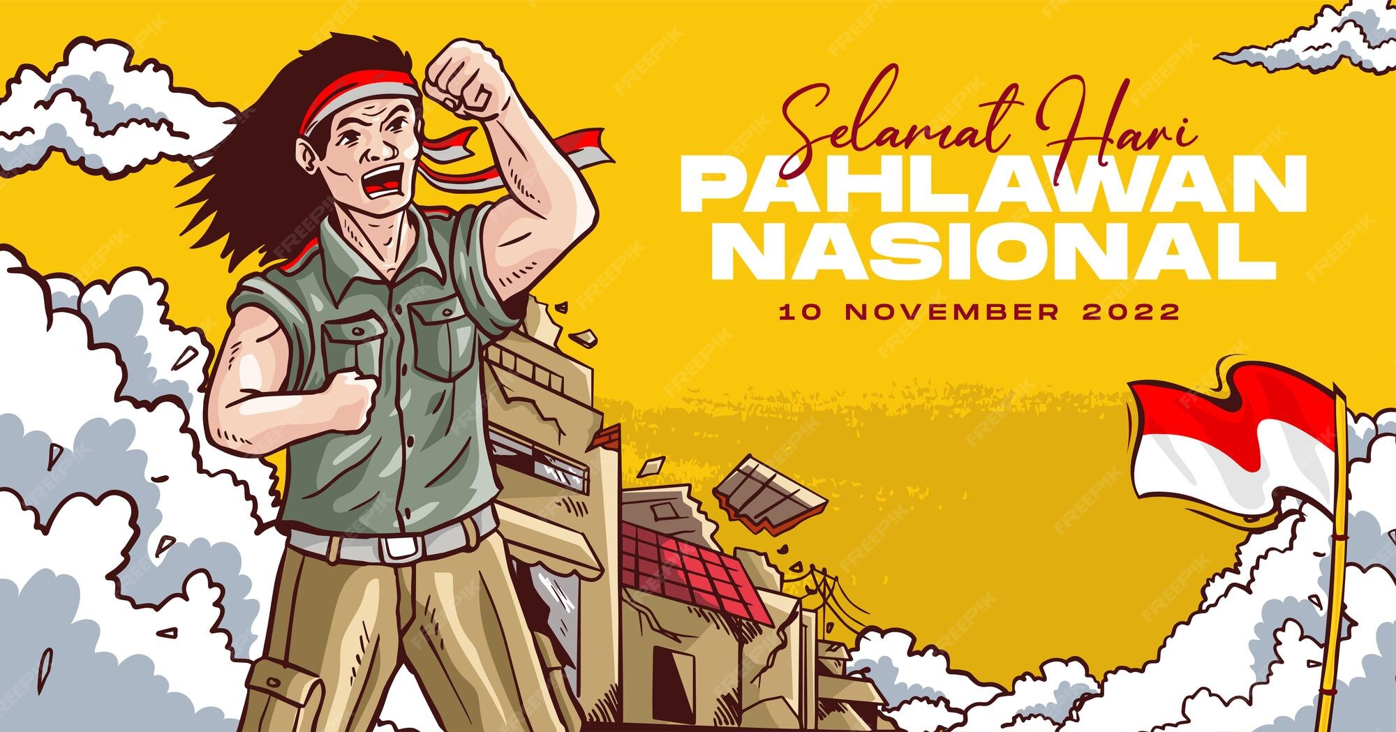 Premium Vector | Hari Pahlawan Nasional or Indonesian Hero Days Background