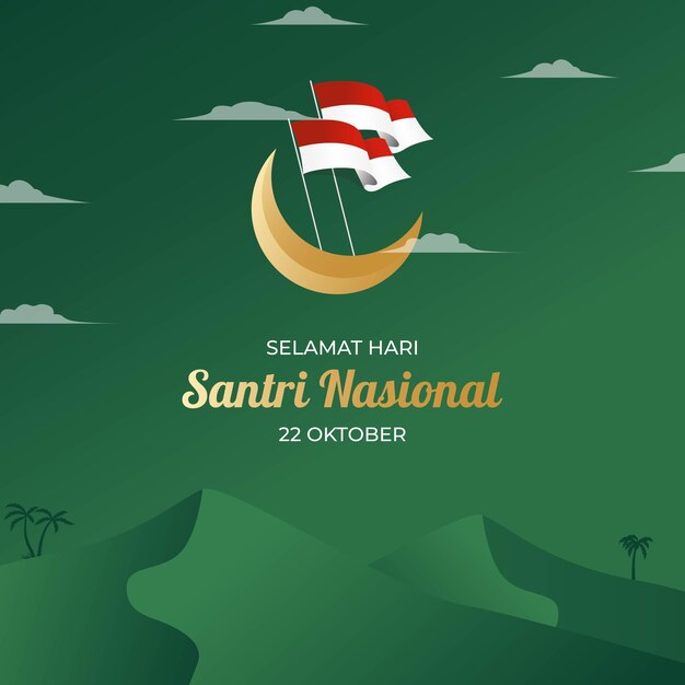 Hari santri nasional design template