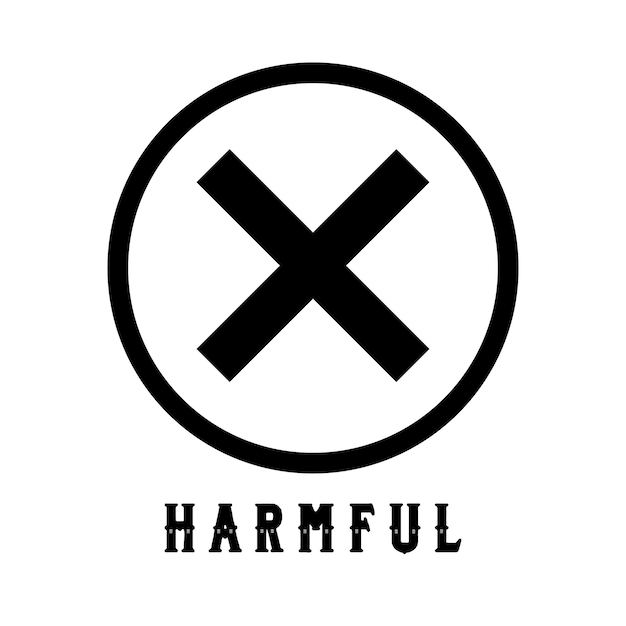 Vector harmful symbol