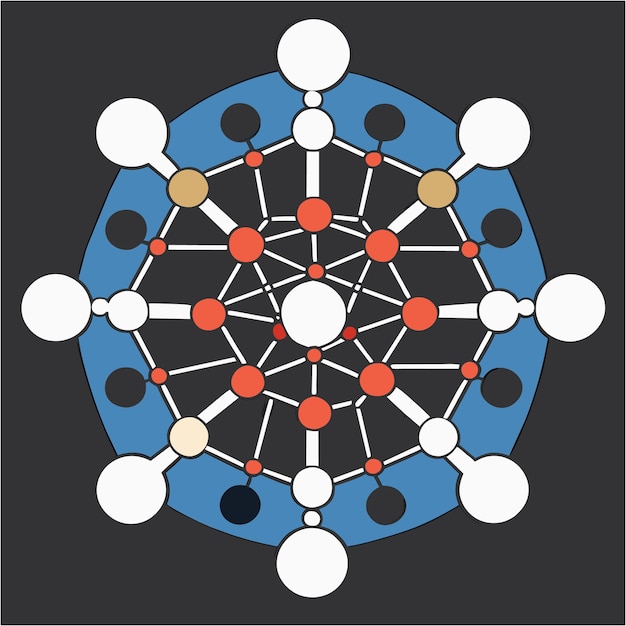 Harmonie van de sferen die Mandala-magie in vector verkennen