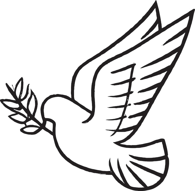 Vector harmonious dove vector icon for balanced and harmonious themes