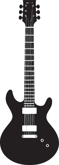 Harmonious Hues Guitar Logo Design Icon Rhythmic Reflections Guitar Icon Vector Graphic