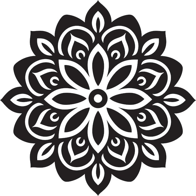 Harmony Halo Mandala Emblem Design Serene Symmetry Logo Vector Mandala