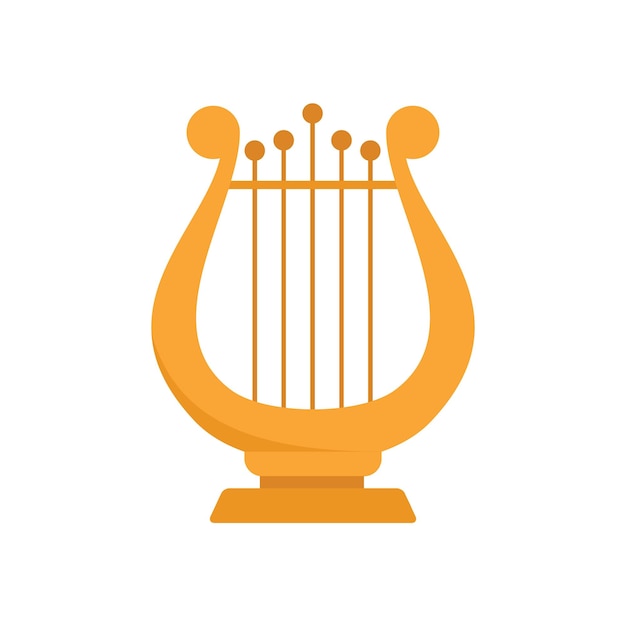 Vector harp concert icon flat illustration of harp concert vector icon for web design isolated