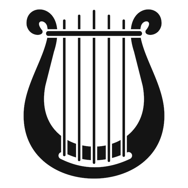 Harp icon Simple illustration of harp vector icon for web