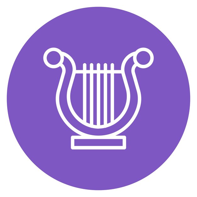 Harp icon vector image Can be used for Artist Studio