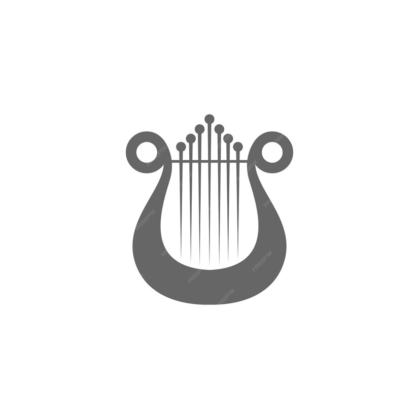 Premium Vector | Harp musical instrument icon illustration