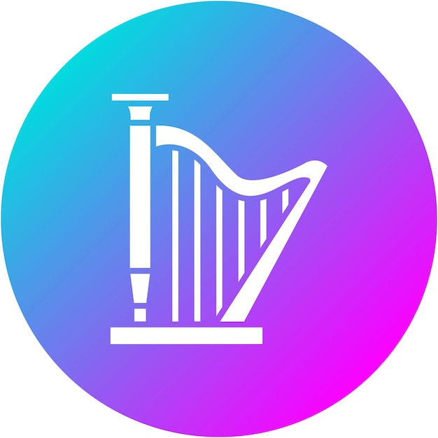 Harp vector icoontje Kan worden gebruikt voor geschiedenis icoonset