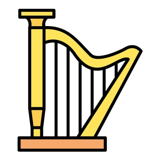 Vector harp vector illustratie stijl