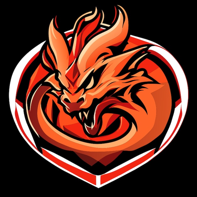 Vector the harsh dragon logo vector illustration