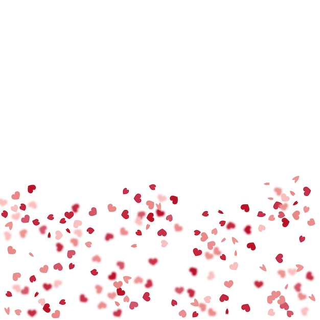 Hart Achtergrond. St Valentijnskaart met klassieke harten. Rood roze 8 maart banner met plat hart. Exploderend als teken. Vectormalplaatje voor Moederdagkaart. Lege vintage confetti sjabloon.