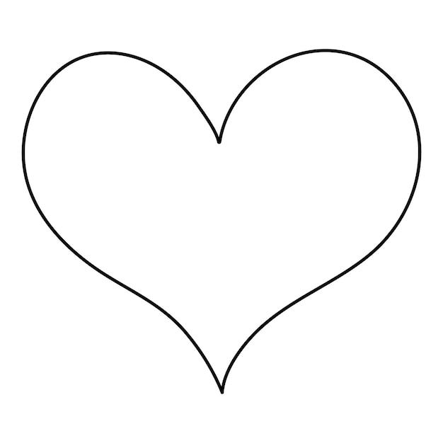 Vector hart continue één lijn kunst tekening kleur vorm liefdesteken omtrek vector illustratie