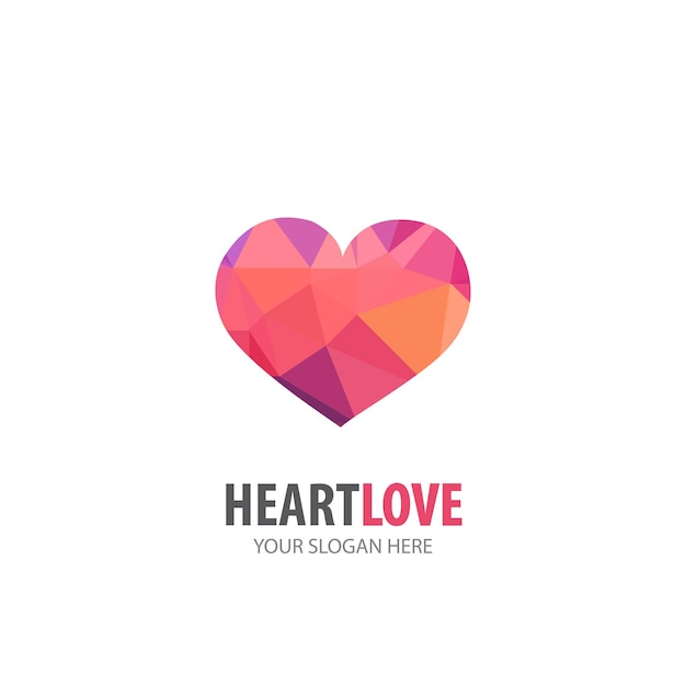 Vector hart liefde logo voor bedrijf. eenvoudig hart liefde logo idee ontwerp. huisstijl concept. creatief hart liefde icoon uit accessoires collectie.