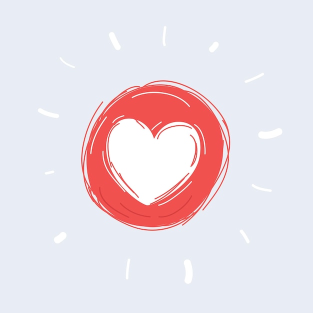 Hart liefde pictogram vector