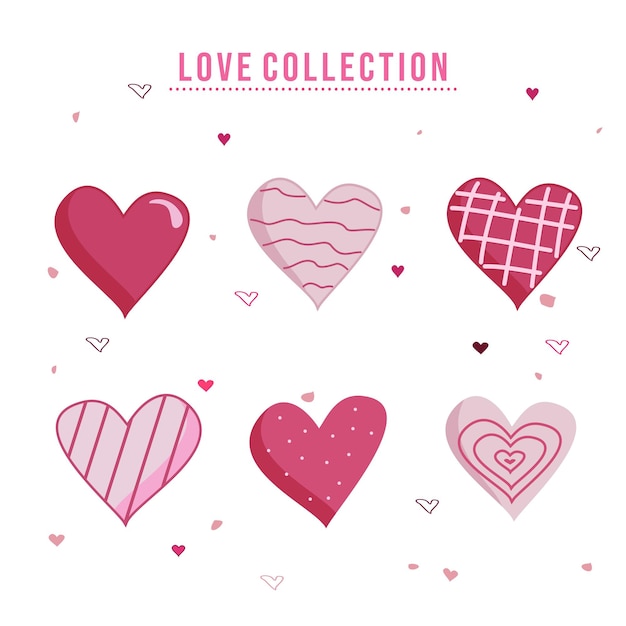 Hart liefde vorm symbool sjabloon. vectorillustratie van harten icoon.
