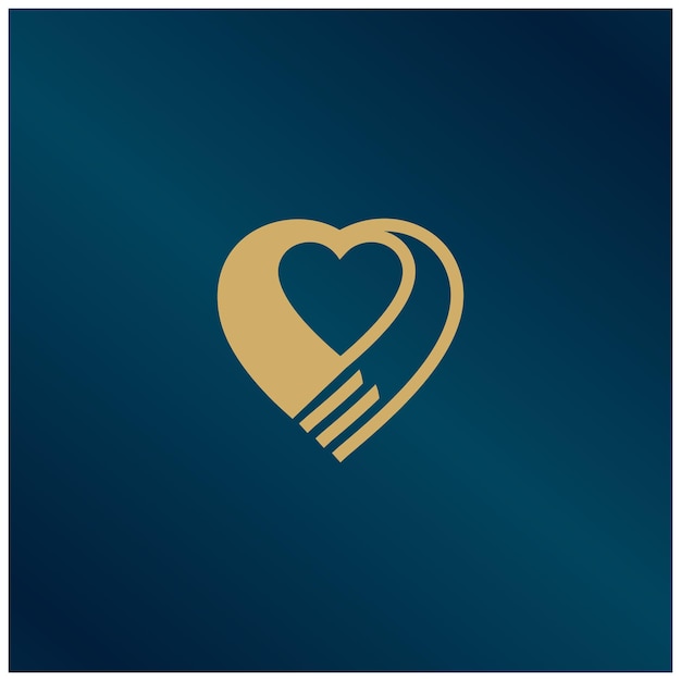 Vector hart logo liefde dating en charity ontwerp vector sjabloon