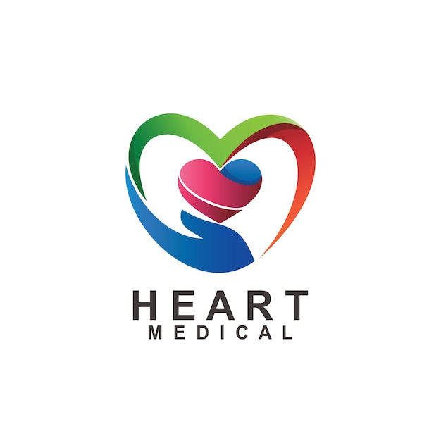 Hart medisch logo-ontwerp