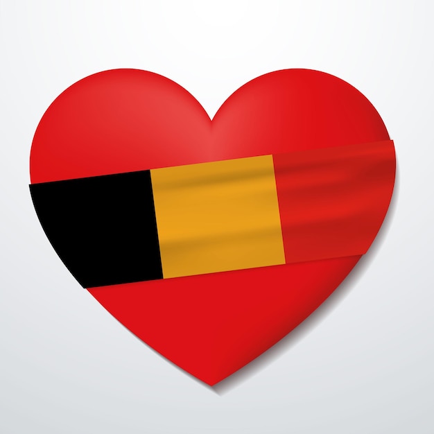 Hart met Belgische vlag