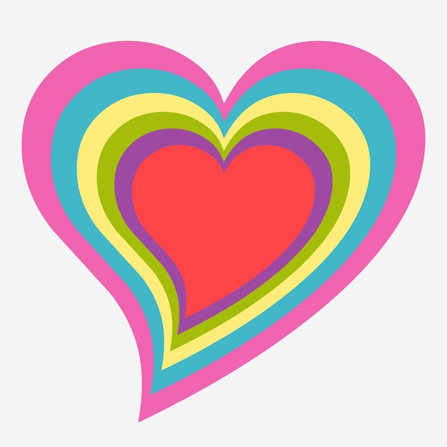 Vector hart met kleuren vectorillustratie