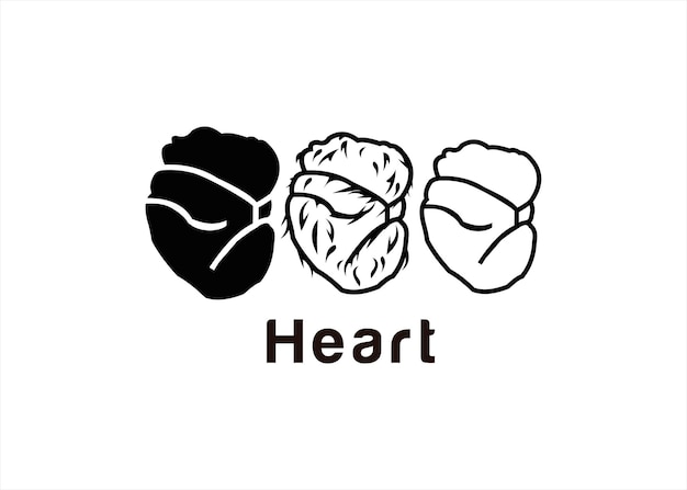 hart organen logo ontwerp vectorillustratie