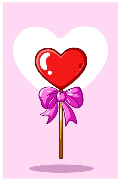 Hart valentijn snoep kawaii cartoon afbeelding