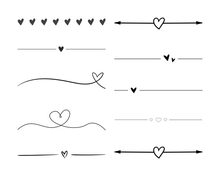 Vector hart vorm icoon set vector set hart vorm liefhebbers op valentijnsdag