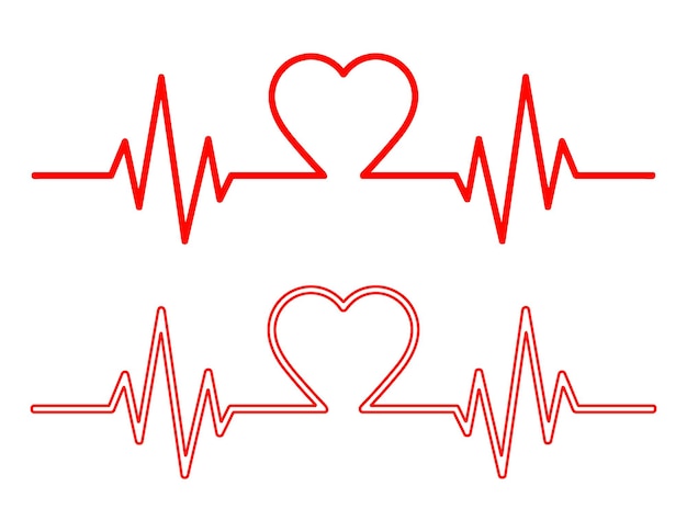 Hartslag lijn cardiogram gezondheidszorg medische liefde cardiale infographics Valentijn clipart
