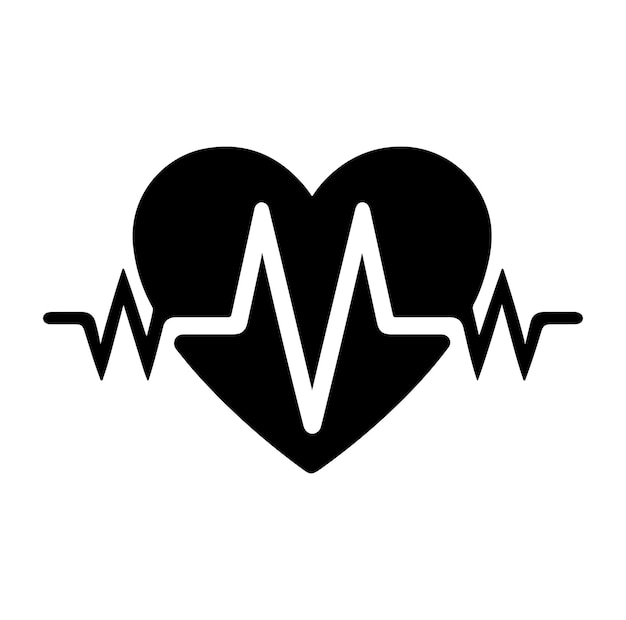 Hartslag lineair icoon hartslag signaal symbool