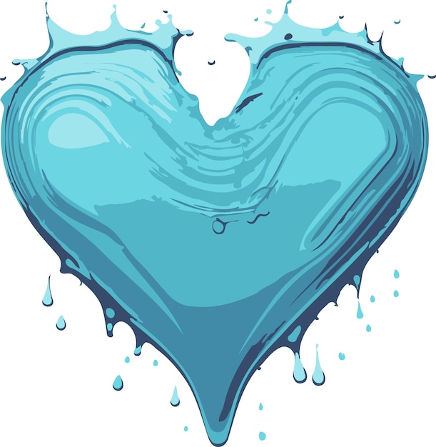 Vector hartsymbool met watertextuur