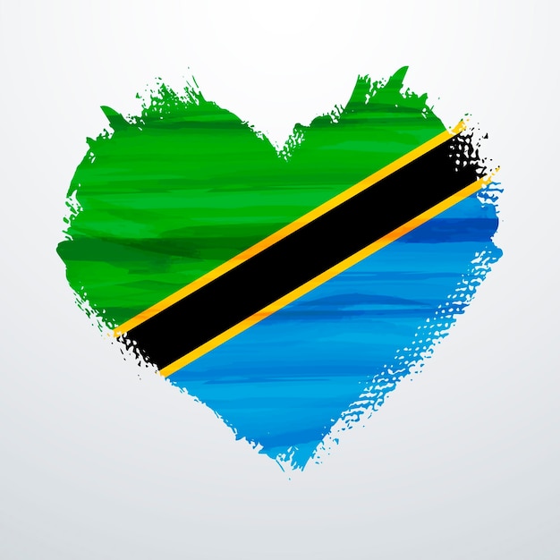 Hartvormige vlag van tanzania