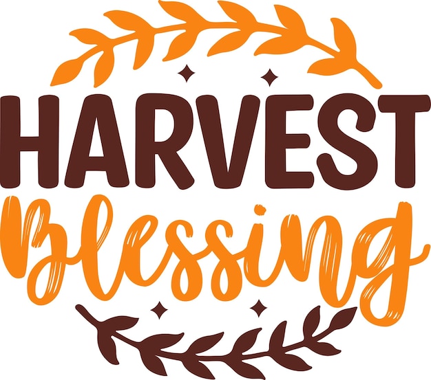 Vector harvest blessing