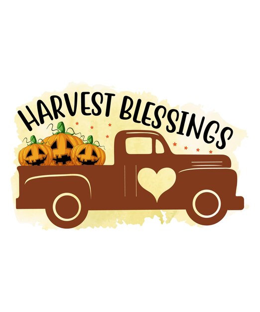 Vector harvest blessings