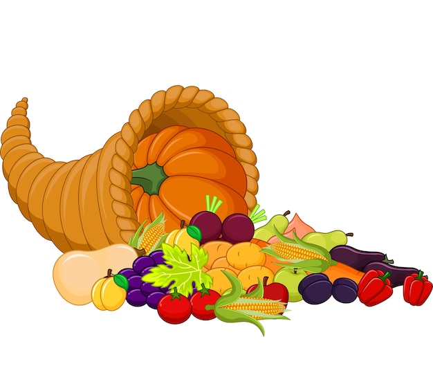 Vector harvest cornucopia