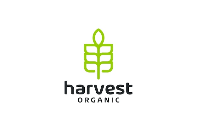 収穫農場農業納屋のロゴのベクトルのデザイン