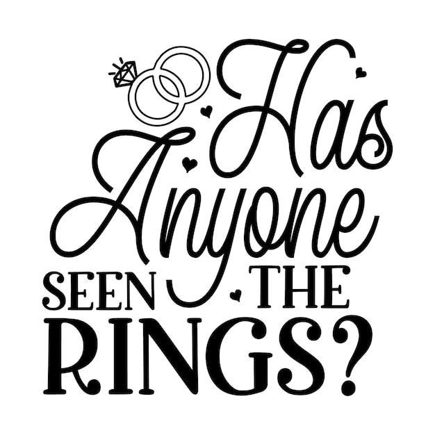 Has anyone seen the rings Unique typography element Premium Vector Design