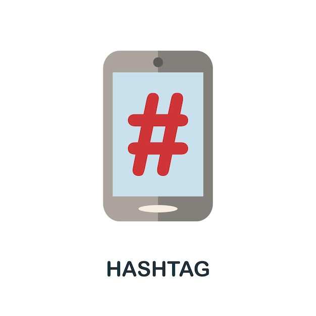 Hashtag icon Simple element from blogging collection Creative Hashtag icon for web design templates infographics and more