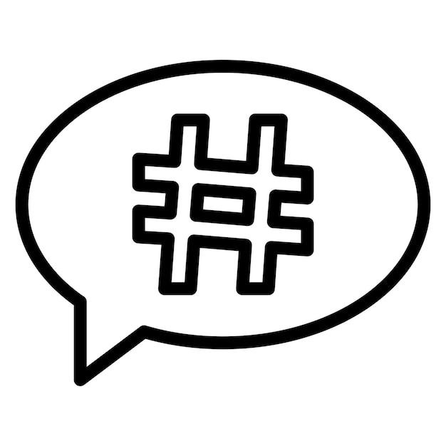 Hashtag icon vector image can be used for video blog