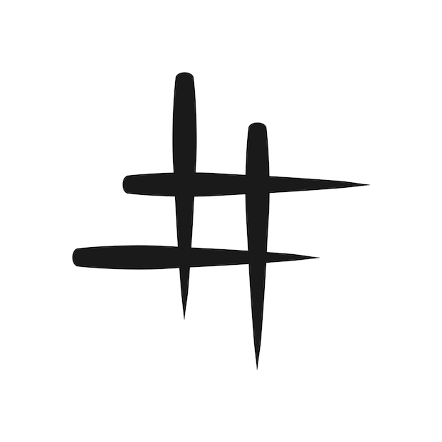 Hashtag icon vector