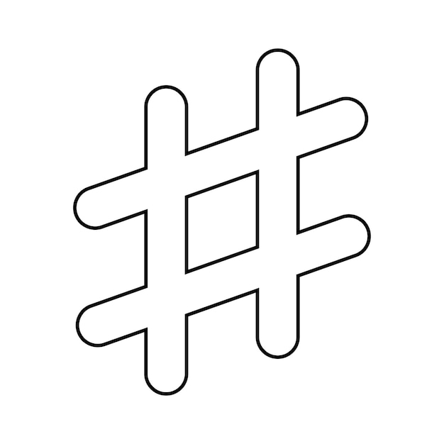 Hashtag icon vector