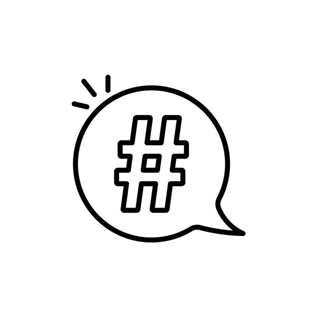 Hashtag-icoon voor sociale media en trending topics