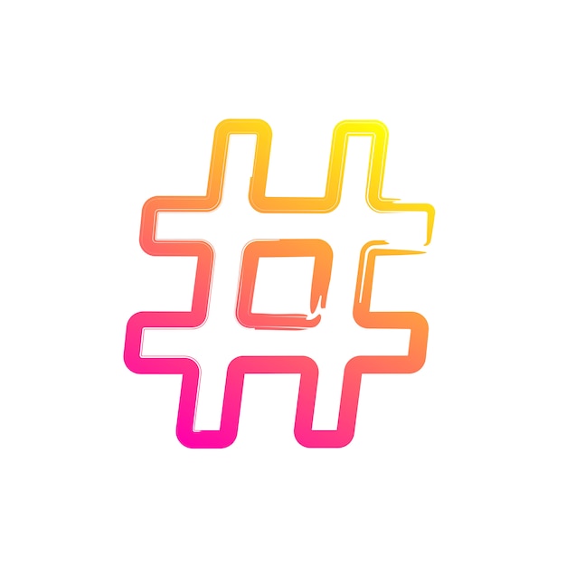 Vector hashtag  for social network or internet