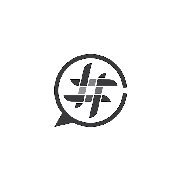 Vector hashtag symbol creative design template