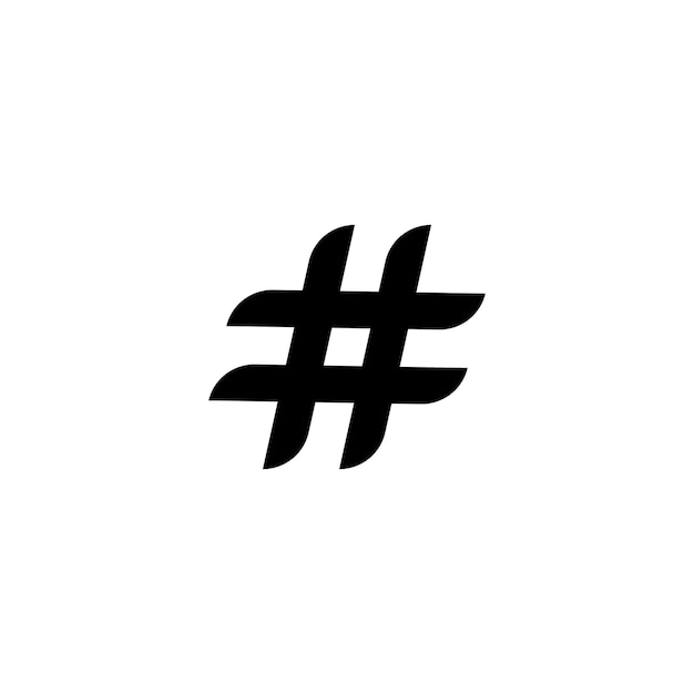 Hashtag symbool creatief ontwerpsjabloon