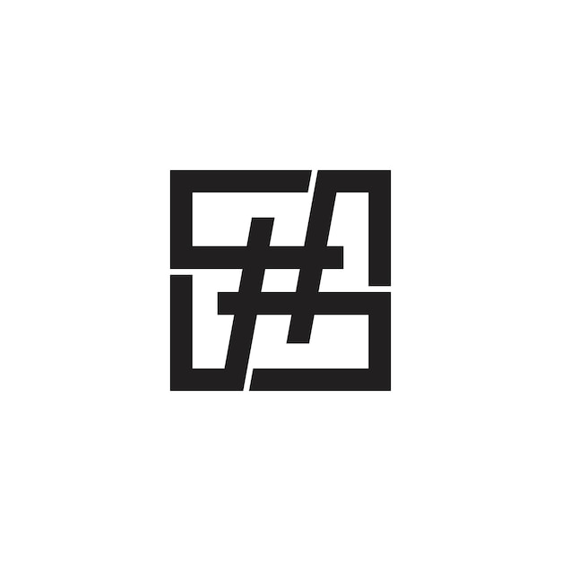 Modello icona logo vettoriale hashtag