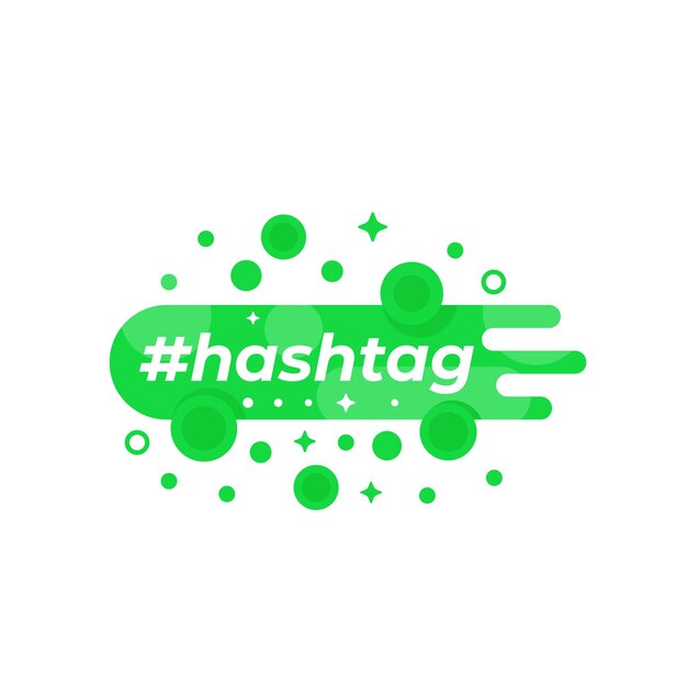 Hashtag vectorbanner